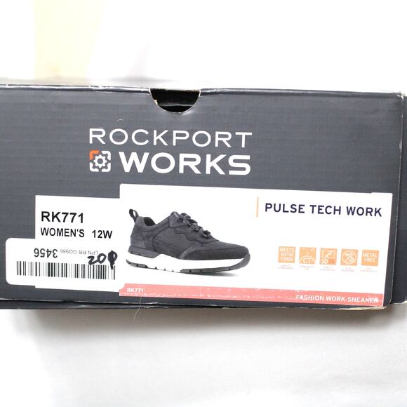 Rockport Pulse Tech Work Women's Black Fashion Work Sneaker Size 12W - Picture 7 of 7